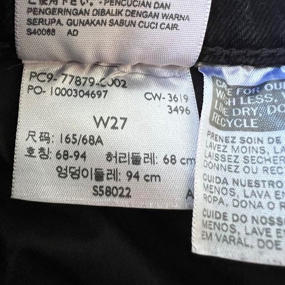 Levi’s ribcage black cut-off button fly denim shorts sz 27 - Picture 11 of 11